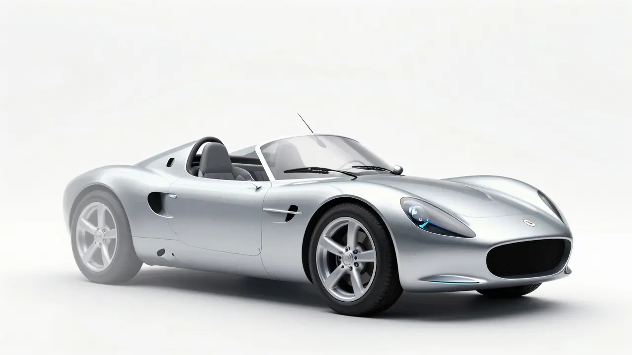 Ghostly vintage car merging with modern electric vehicle
