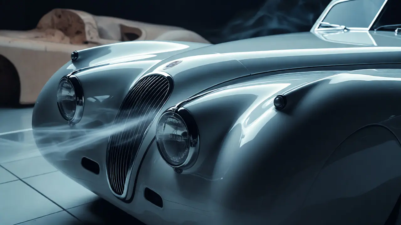 Aerodynamic detail of XK120 bodywork
